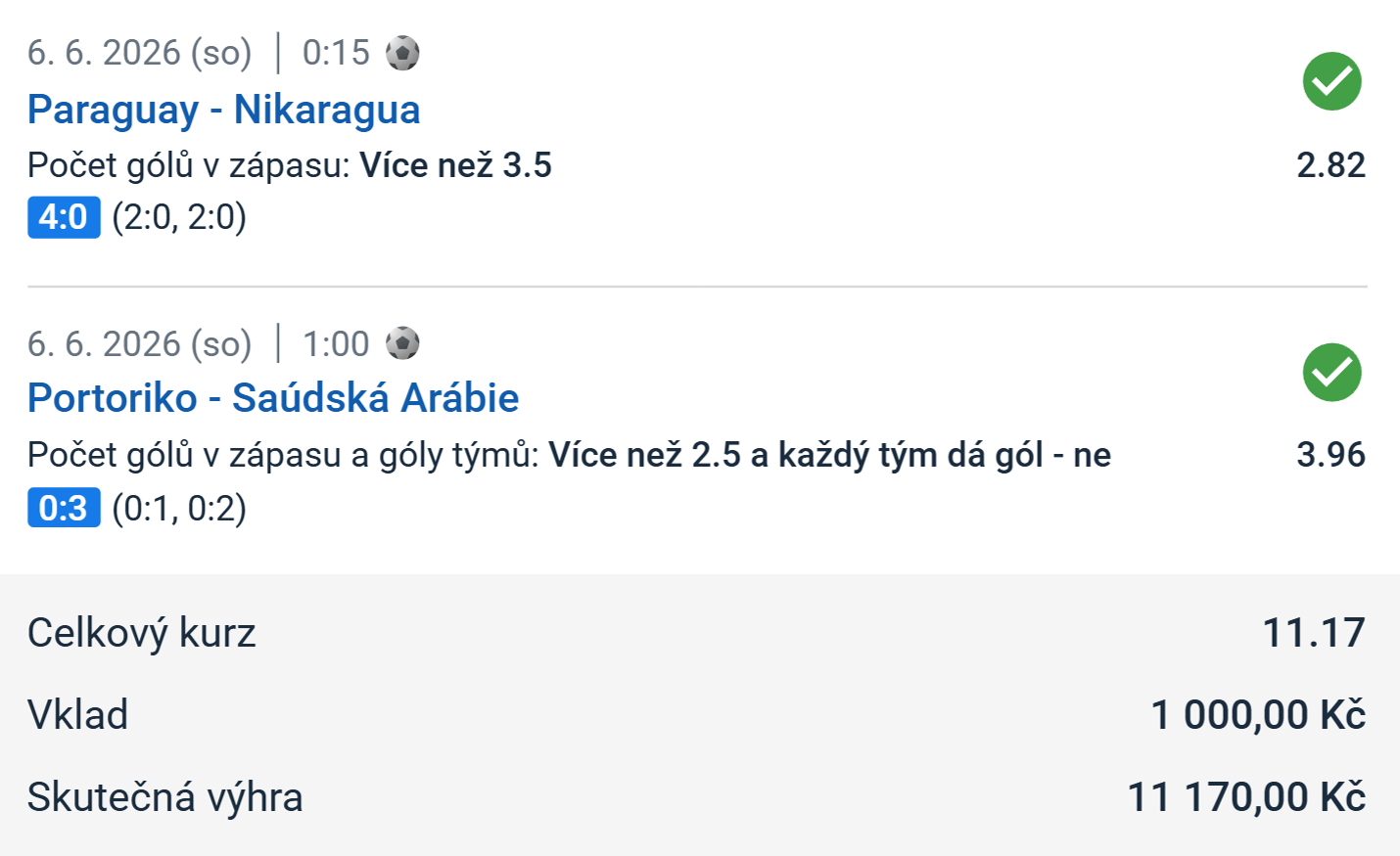 Originální tiket Tipsport, Vyhraný tiket Tipsport 1
