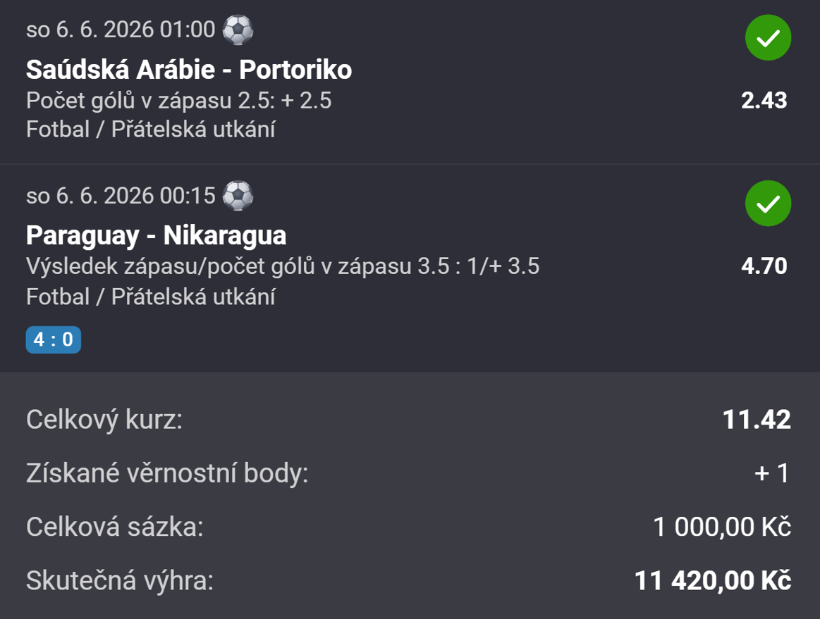 Originální tiket Fortuna, Vyhrané tikety Fortuna 1